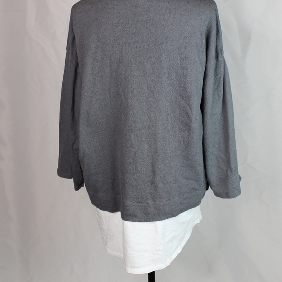 Pure Jill Gray Womens Medium Tunic Lagenlook - Picture 4 of 6